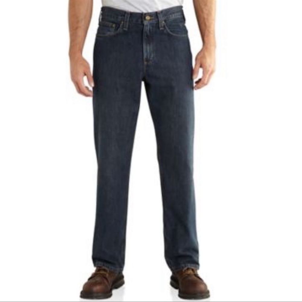 Carhartt Men's Relaxed Fit Holter Jeans slim straight leg dark wash 36 x 34